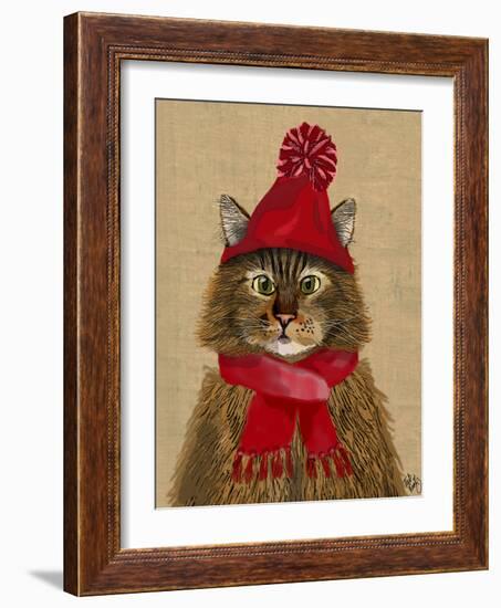 Maine Coon Cat-Fab Funky-Framed Art Print