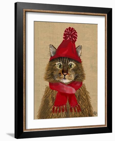 Maine Coon Cat-Fab Funky-Framed Art Print