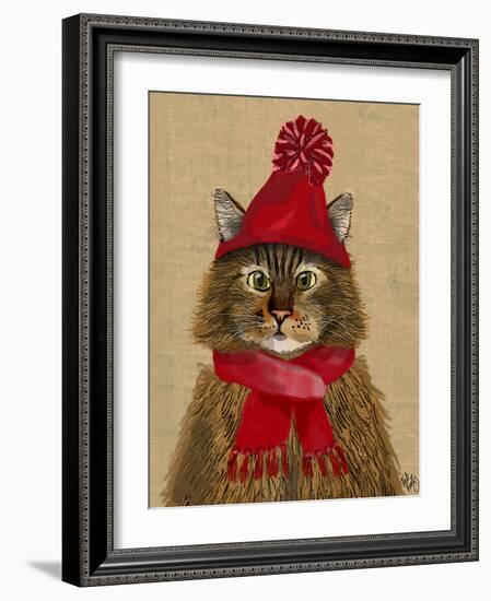 Maine Coon Cat-Fab Funky-Framed Art Print