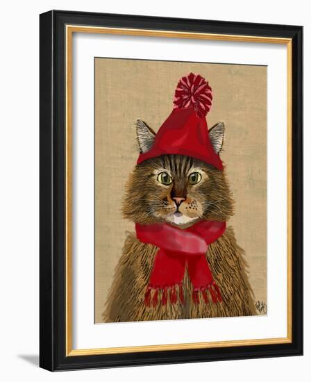 Maine Coon Cat-Fab Funky-Framed Art Print