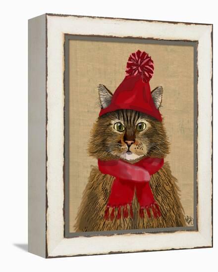 Maine Coon Cat-Fab Funky-Framed Stretched Canvas