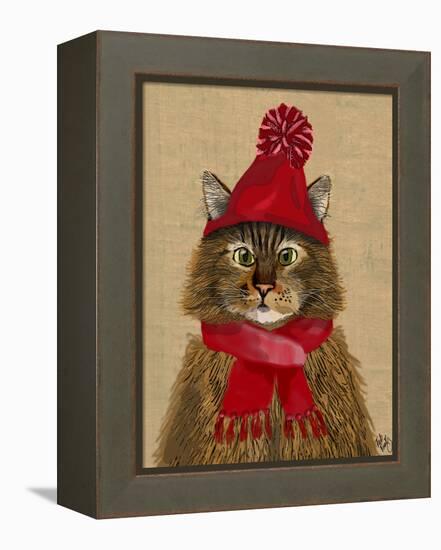 Maine Coon Cat-Fab Funky-Framed Stretched Canvas