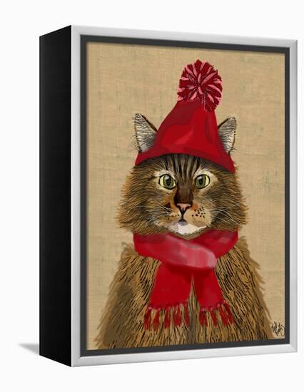 Maine Coon Cat-Fab Funky-Framed Stretched Canvas