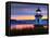 Maine, Doubling Point Lighthouse, USA-Alan Copson-Framed Premier Image Canvas