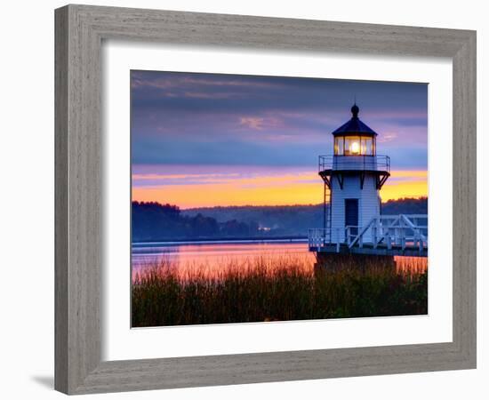 Maine, Doubling Point Lighthouse, USA-Alan Copson-Framed Photographic Print