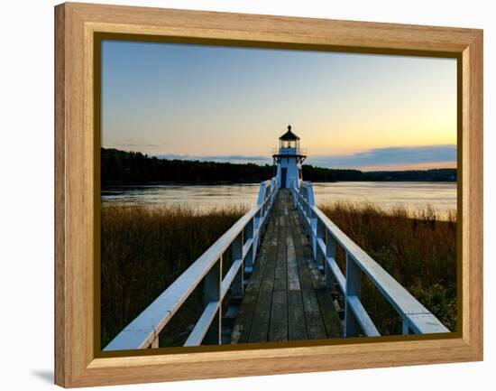 Maine, Doubling Point Lighthouse, USA-Alan Copson-Framed Premier Image Canvas