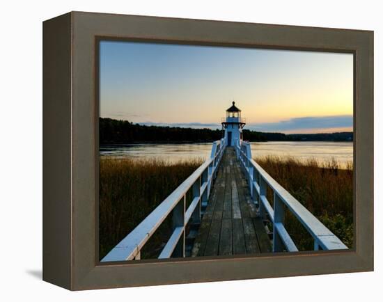 Maine, Doubling Point Lighthouse, USA-Alan Copson-Framed Premier Image Canvas