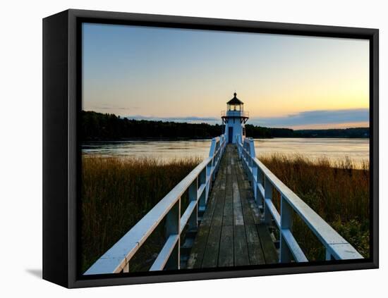 Maine, Doubling Point Lighthouse, USA-Alan Copson-Framed Premier Image Canvas