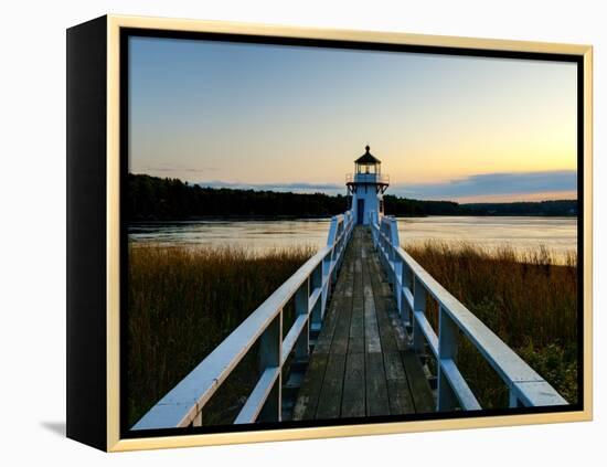 Maine, Doubling Point Lighthouse, USA-Alan Copson-Framed Premier Image Canvas