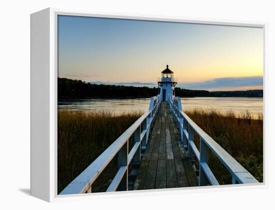 Maine, Doubling Point Lighthouse, USA-Alan Copson-Framed Premier Image Canvas