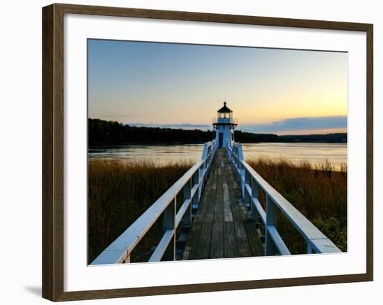 Maine, Doubling Point Lighthouse, USA-Alan Copson-Framed Photographic Print