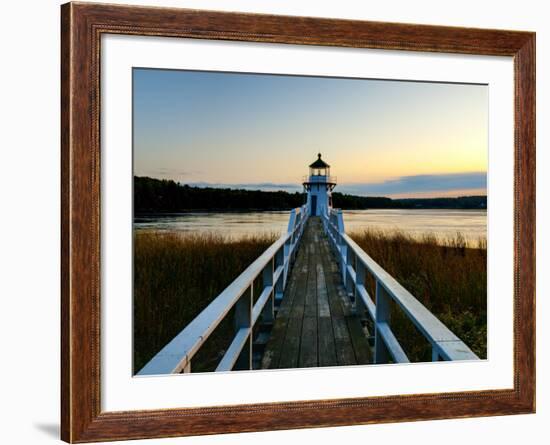 Maine, Doubling Point Lighthouse, USA-Alan Copson-Framed Photographic Print