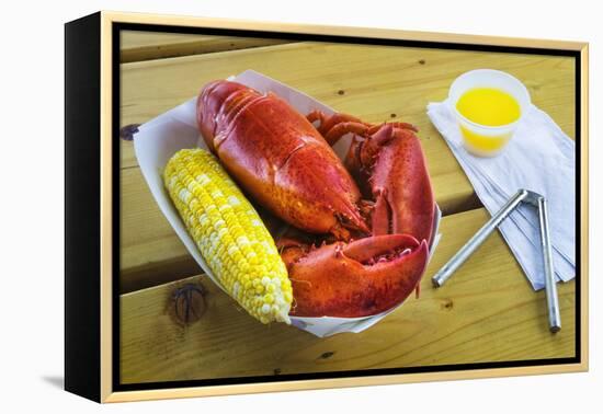 Maine Lobster and Corn on the Cob-Jon Hicks-Framed Premier Image Canvas