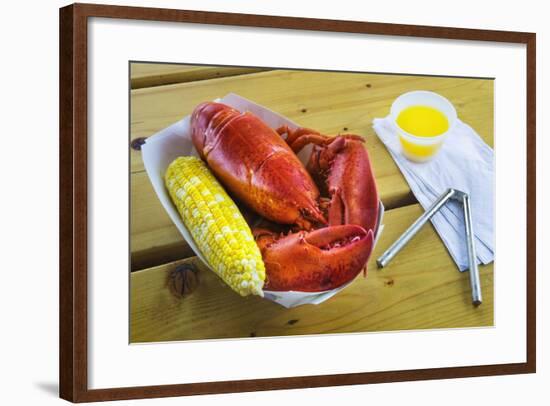 Maine Lobster and Corn on the Cob-Jon Hicks-Framed Photographic Print