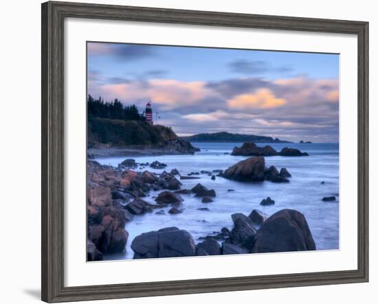 Maine, Lubec, West Quoddy Lighthouse, USA-Alan Copson-Framed Photographic Print