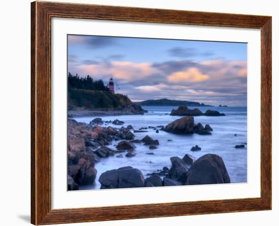 Maine, Lubec, West Quoddy Lighthouse, USA-Alan Copson-Framed Photographic Print