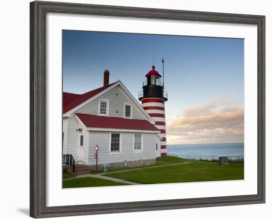 Maine, Lubec, West Quoddy Lighthouse, USA-Alan Copson-Framed Photographic Print