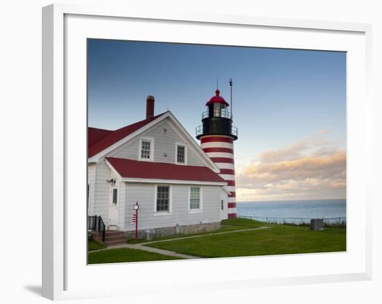 Maine, Lubec, West Quoddy Lighthouse, USA-Alan Copson-Framed Photographic Print