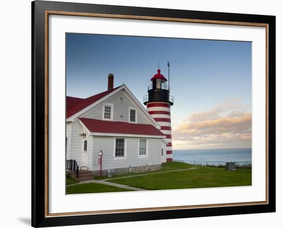 Maine, Lubec, West Quoddy Lighthouse, USA-Alan Copson-Framed Photographic Print