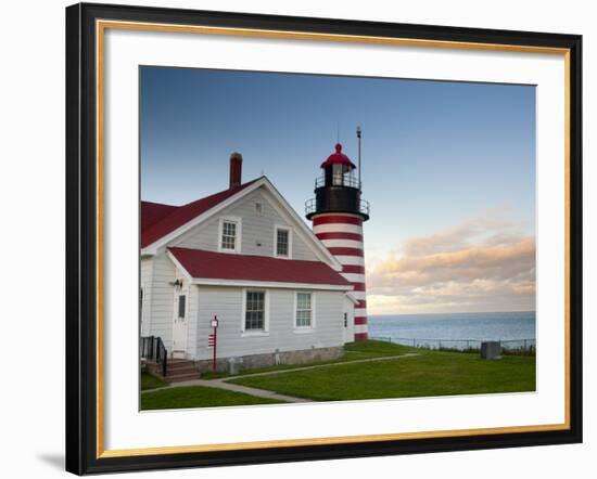 Maine, Lubec, West Quoddy Lighthouse, USA-Alan Copson-Framed Photographic Print