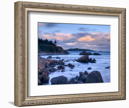 Maine, Lubec, West Quoddy Lighthouse, USA-Alan Copson-Framed Photographic Print