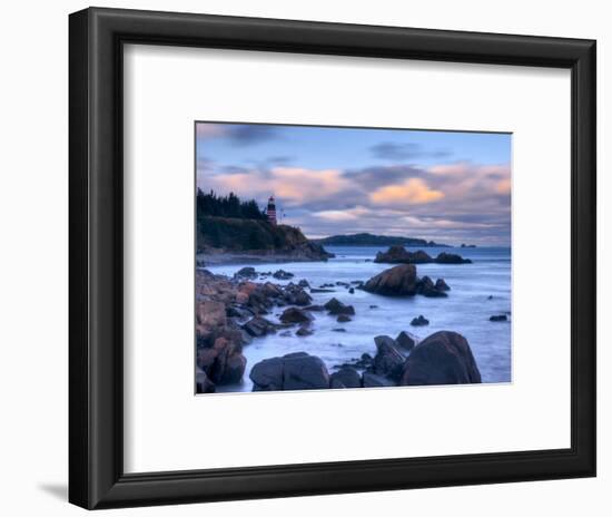 Maine, Lubec, West Quoddy Lighthouse, USA-Alan Copson-Framed Photographic Print