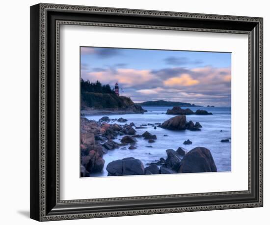 Maine, Lubec, West Quoddy Lighthouse, USA-Alan Copson-Framed Photographic Print