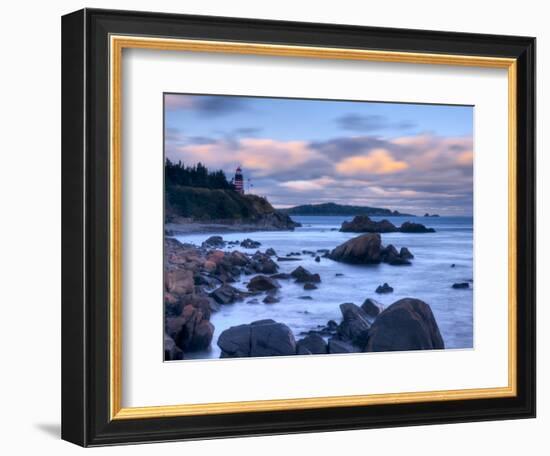 Maine, Lubec, West Quoddy Lighthouse, USA-Alan Copson-Framed Photographic Print