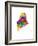 Maine Map-Michael Tompsett-Framed Premium Giclee Print