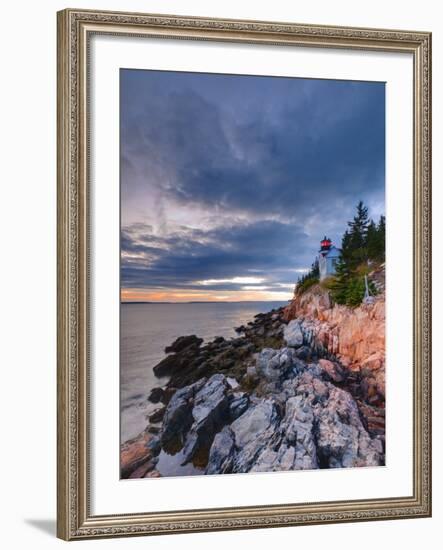Maine, Mount Desert Island, Bas Harbor, Bas Harbor Lighthouse, USA-Alan Copson-Framed Photographic Print