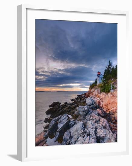 Maine, Mount Desert Island, Bas Harbor, Bas Harbor Lighthouse, USA-Alan Copson-Framed Photographic Print