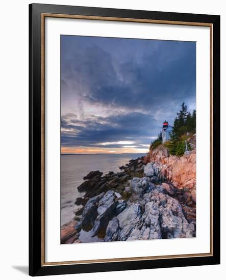 Maine, Mount Desert Island, Bas Harbor, Bas Harbor Lighthouse, USA-Alan Copson-Framed Photographic Print