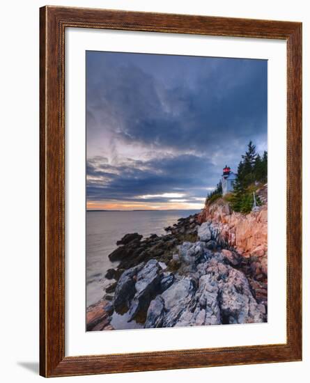 Maine, Mount Desert Island, Bas Harbor, Bas Harbor Lighthouse, USA-Alan Copson-Framed Photographic Print