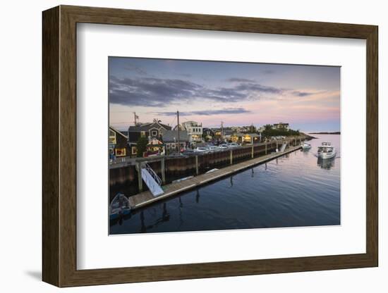 Maine, Ogunquit, Perkins Cove, Boats in a Small Harbor-Walter Bibikow-Framed Photographic Print