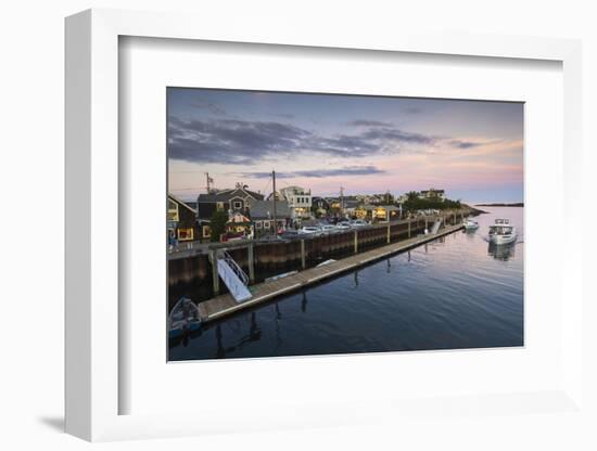 Maine, Ogunquit, Perkins Cove, Boats in a Small Harbor-Walter Bibikow-Framed Photographic Print