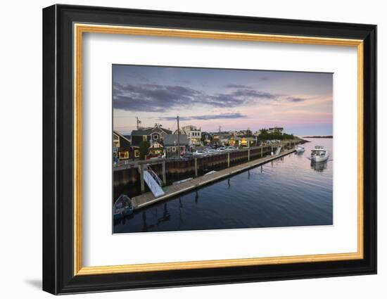 Maine, Ogunquit, Perkins Cove, Boats in a Small Harbor-Walter Bibikow-Framed Photographic Print