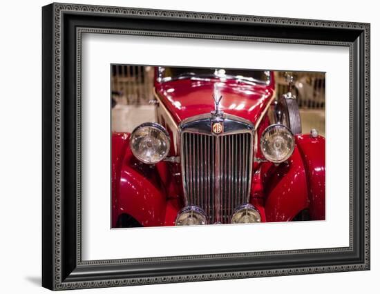 Maine, Owls Head, Owls Head Transportation Museum, 1937 MG VA-Walter Bibikow-Framed Photographic Print