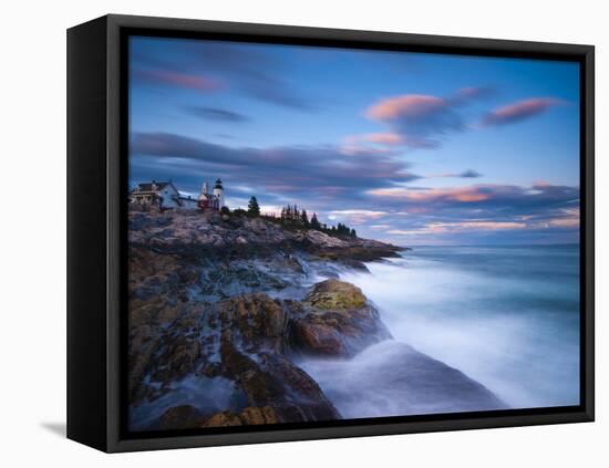 Maine, Pemaquid Peninsular, Pemaquid Point Lighthouse, USA-Alan Copson-Framed Premier Image Canvas