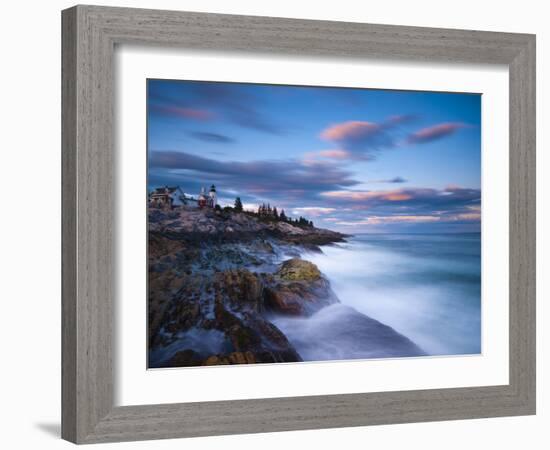 Maine, Pemaquid Peninsular, Pemaquid Point Lighthouse, USA-Alan Copson-Framed Photographic Print