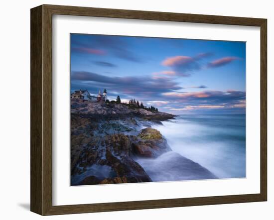 Maine, Pemaquid Peninsular, Pemaquid Point Lighthouse, USA-Alan Copson-Framed Photographic Print