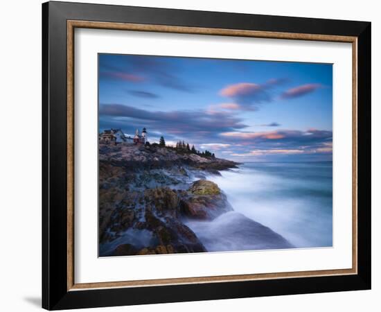 Maine, Pemaquid Peninsular, Pemaquid Point Lighthouse, USA-Alan Copson-Framed Photographic Print