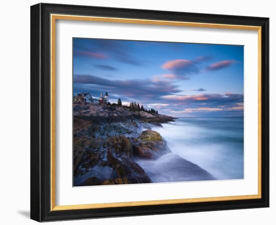 Maine, Pemaquid Peninsular, Pemaquid Point Lighthouse, USA-Alan Copson-Framed Photographic Print