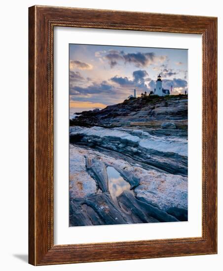 Maine, Pemaquid Peninsular, Pemaquid Point Lighthouse, USA-Alan Copson-Framed Photographic Print