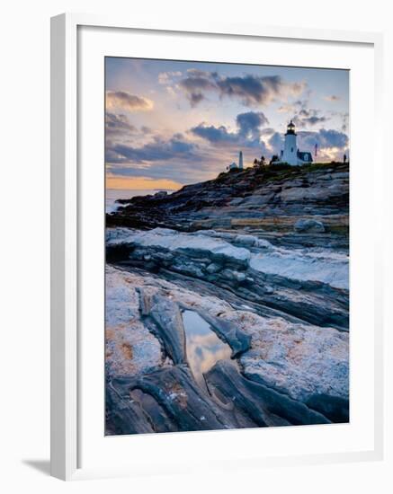 Maine, Pemaquid Peninsular, Pemaquid Point Lighthouse, USA-Alan Copson-Framed Photographic Print