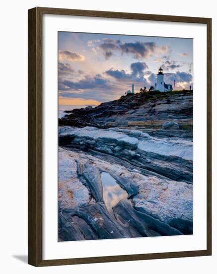 Maine, Pemaquid Peninsular, Pemaquid Point Lighthouse, USA-Alan Copson-Framed Photographic Print