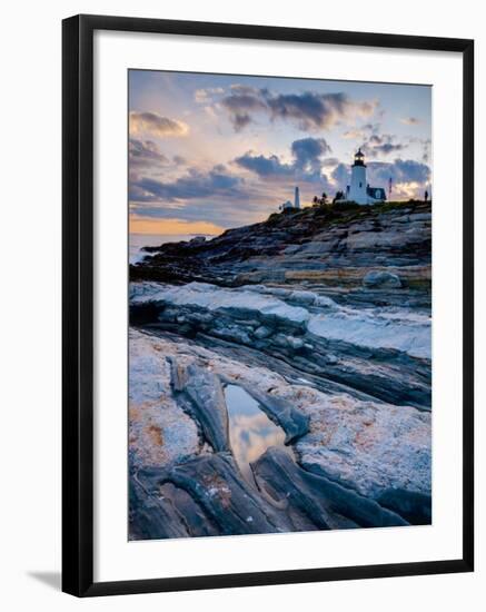 Maine, Pemaquid Peninsular, Pemaquid Point Lighthouse, USA-Alan Copson-Framed Photographic Print