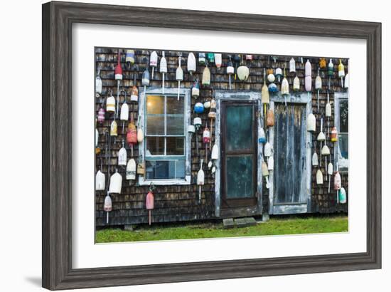 Maine, Pemaquid Point, Lobster Buoys-Walter Bibikow-Framed Photographic Print