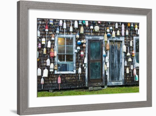 Maine, Pemaquid Point, Lobster Buoys-Walter Bibikow-Framed Photographic Print