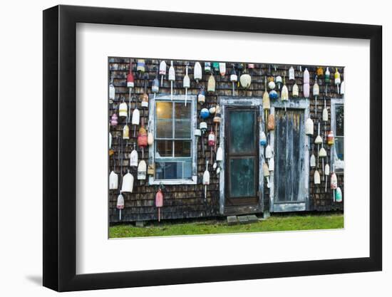 Maine, Pemaquid Point, Lobster Buoys-Walter Bibikow-Framed Photographic Print