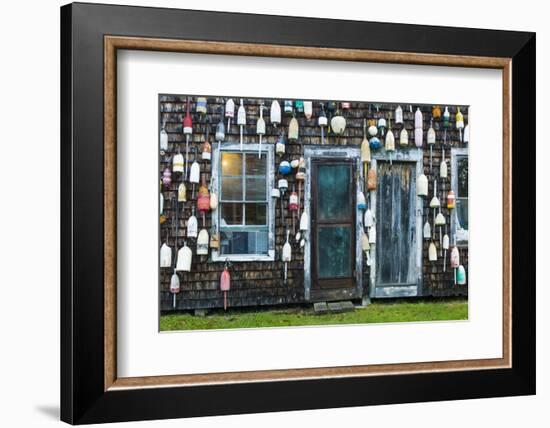 Maine, Pemaquid Point, Lobster Buoys-Walter Bibikow-Framed Photographic Print